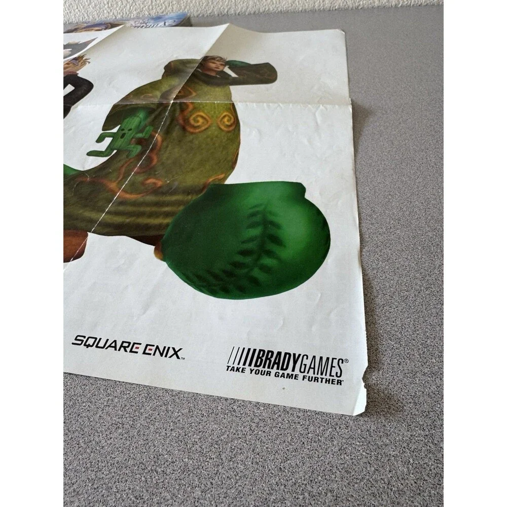 Final Fantasy X-2 Official Strategy Guide BradyGames w/ Poster PS2 Square Enix